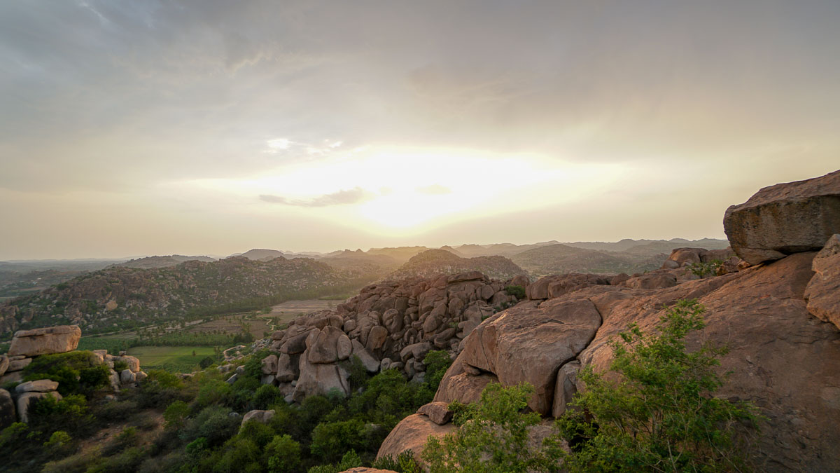 Hampi Sunset from Anjanadri Hill - Karnataka India Itinerary