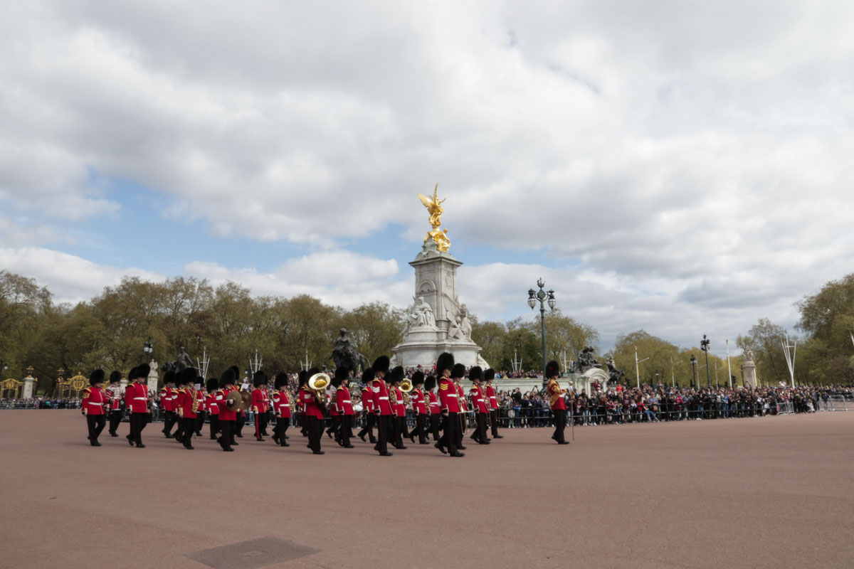 Marching Band for Changing of Guards Ceremony at Buckingham Palace - Harry Potter London Itinerary