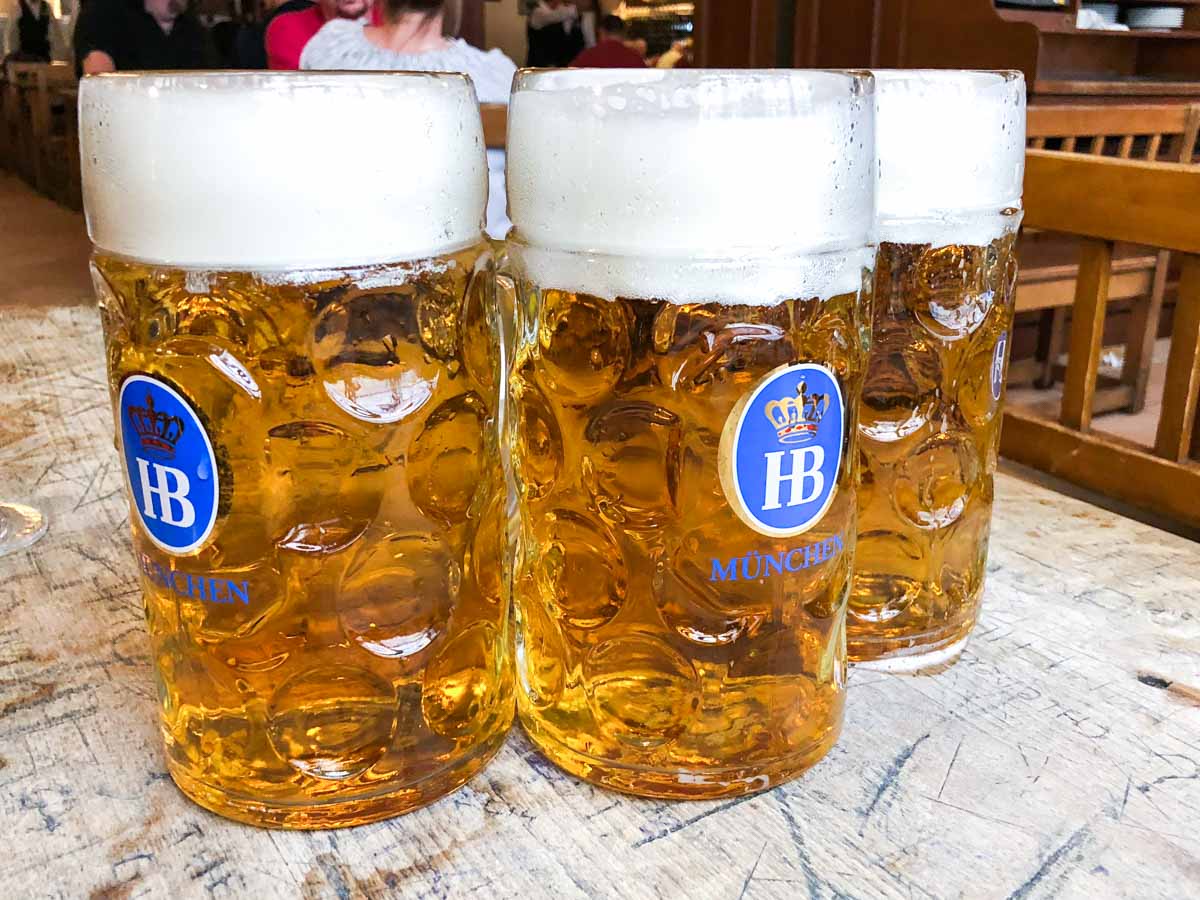 Munich, Hofbräuhaus Beers-The Ultimate Eurail Budget Itinerary