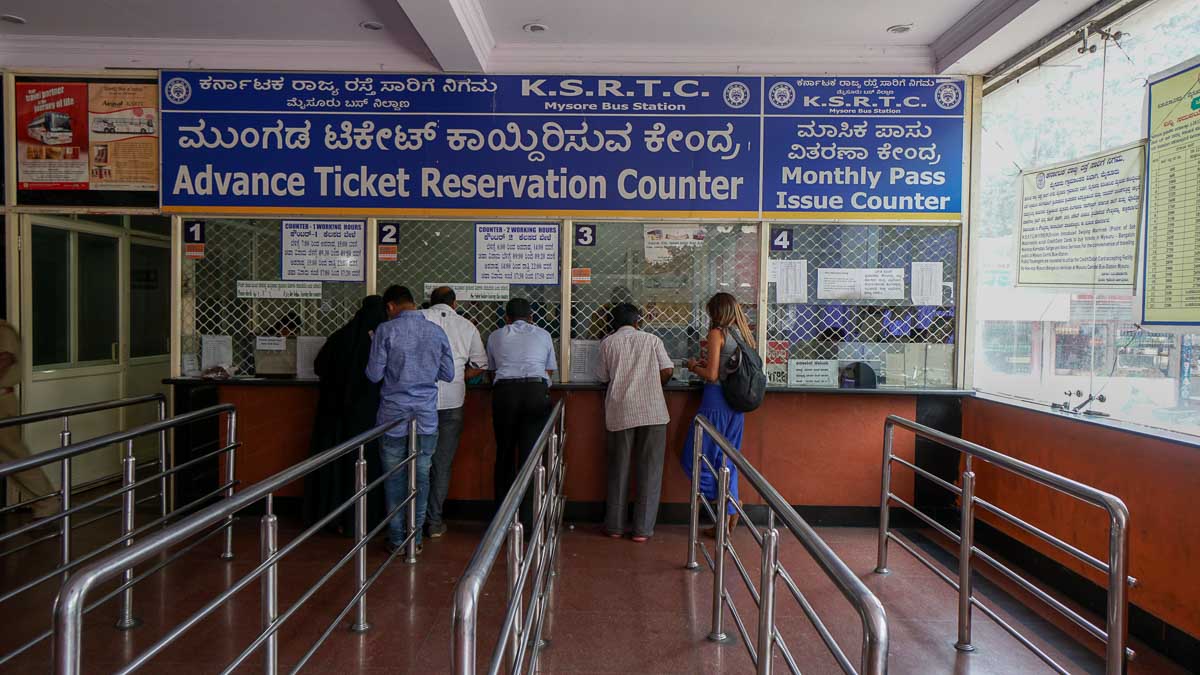 Mysore KSRTC Counter - Karnataka India Itinerary