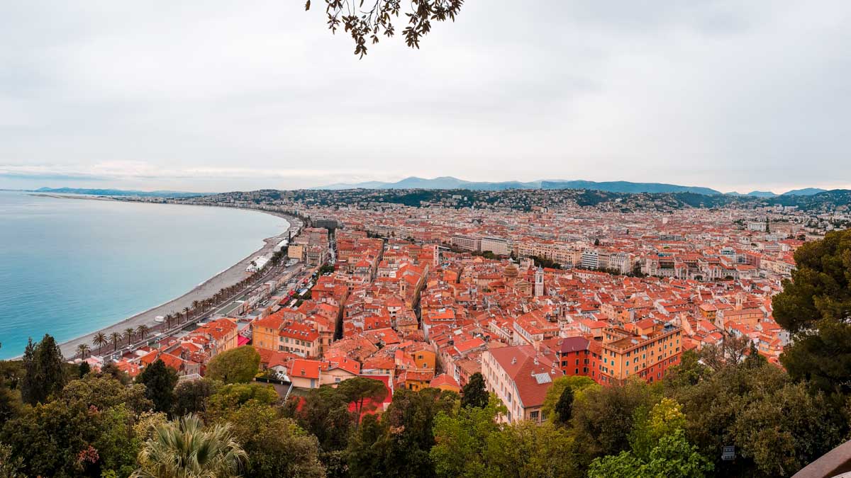 Nice Panorama view old town and sea - France Itinerary