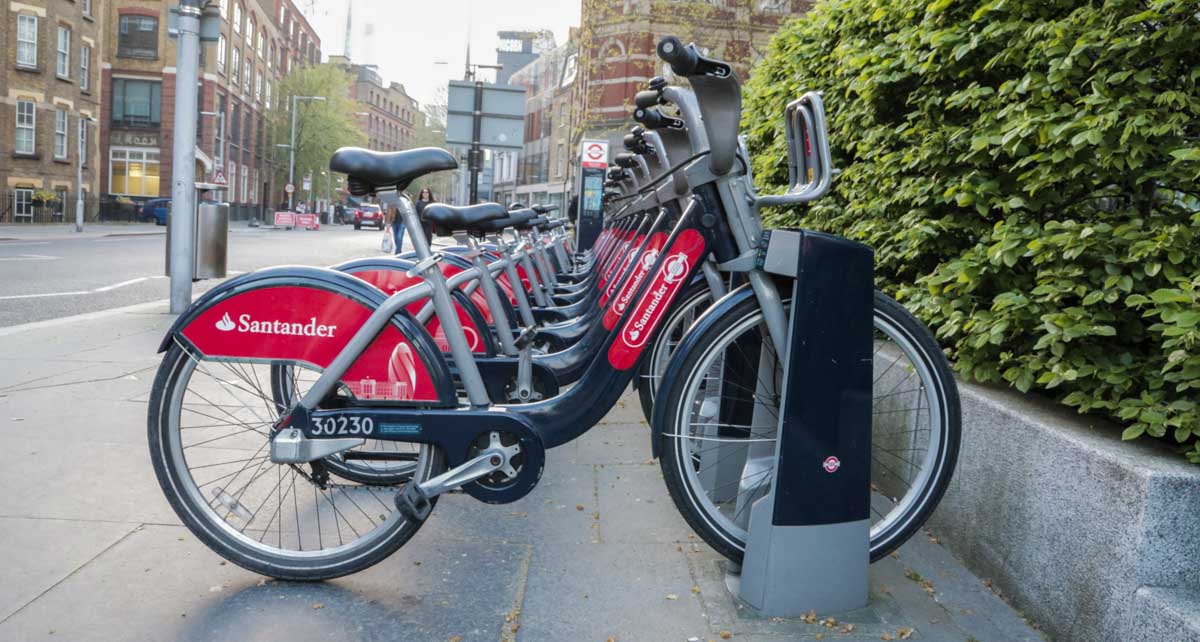 Santander Cycles Rental Bicycles - Scotland Wales London Itinerary BritRail Pass