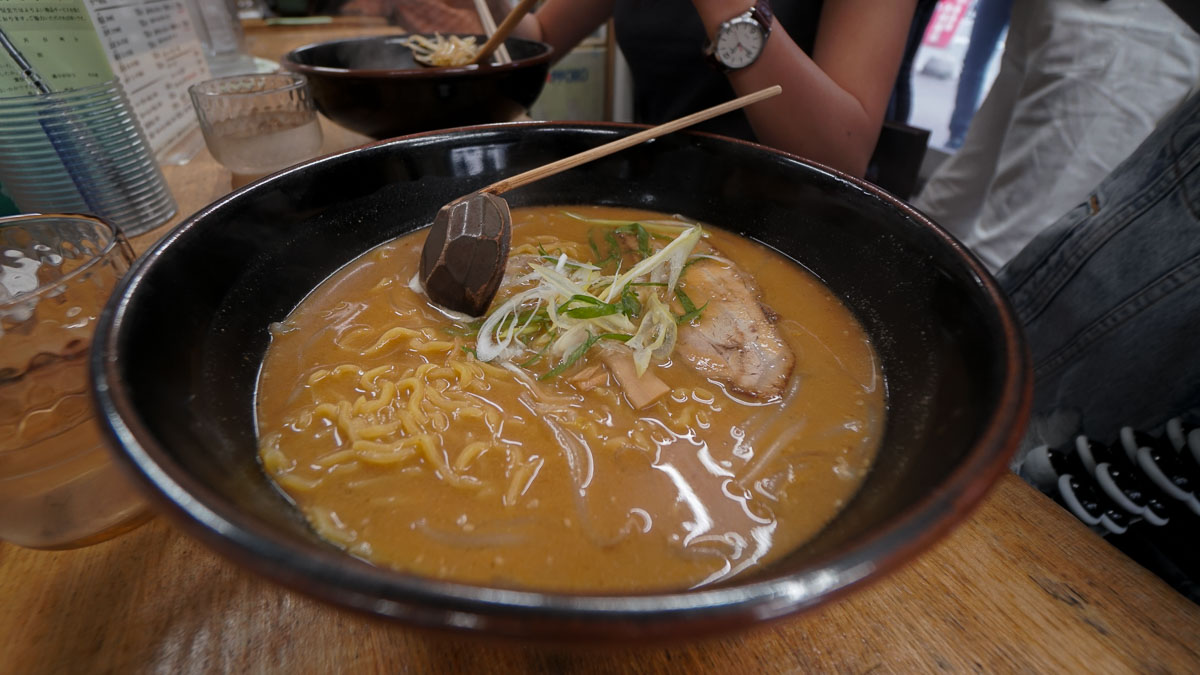 Shingen ramen spicy miso - Budget Hokkaido Guide