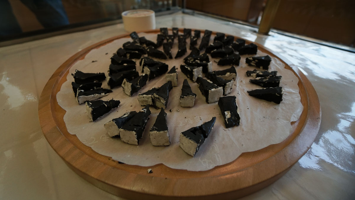 Squid ink cheese at Furano cheese factory-Budget Hokkaido Itinerary Road Trip