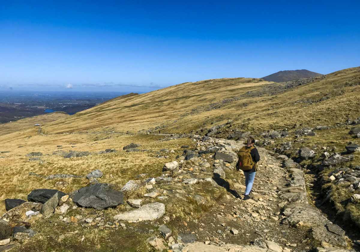 The Hike Down from Clogwyn to Llanberis - Scotland Wales London Itinerary BritRail Pass