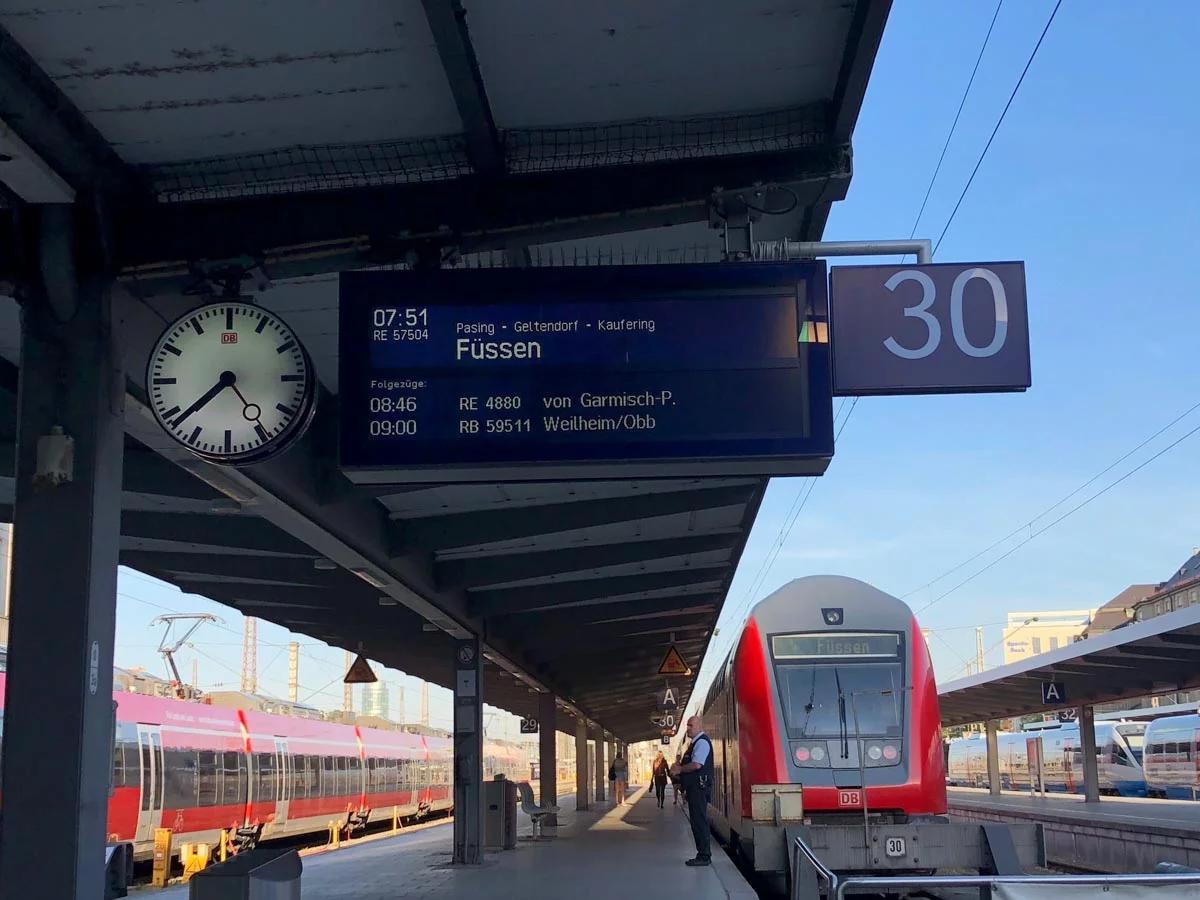 Train to Fussen- eurail pass guide