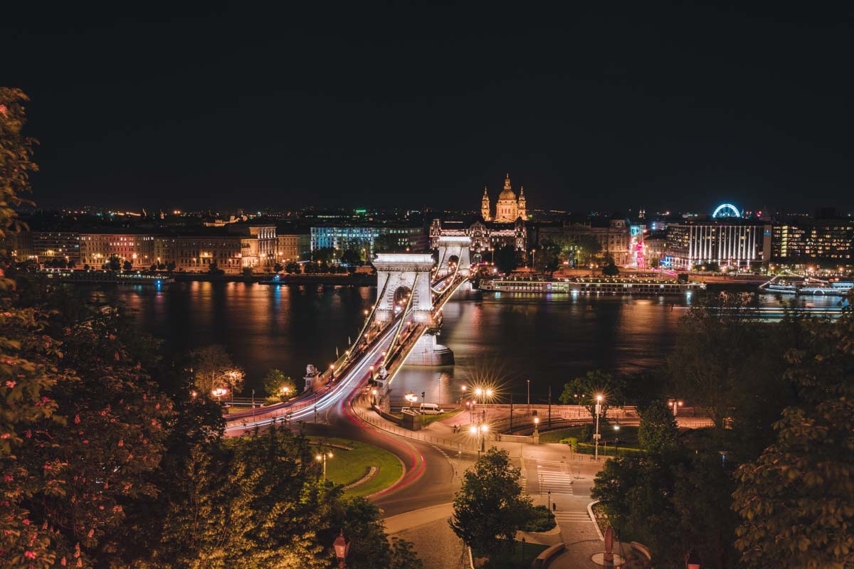 Chain Bridge in Budapest, Hungary - Europe Itinerary Backpacking on Budget