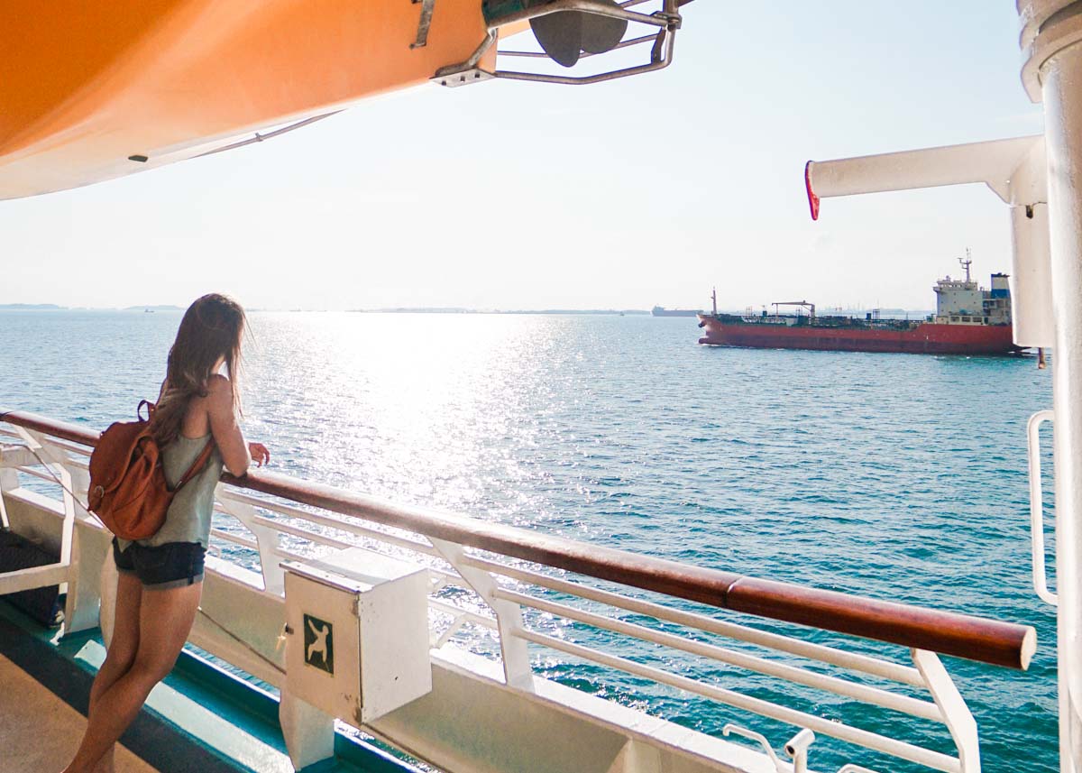 Looking out from cruise ship - voyager of the seas