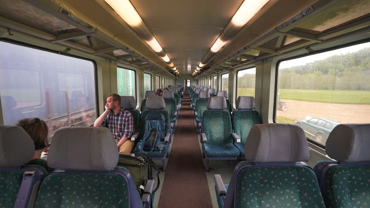 regional train interior - eurail pass guide