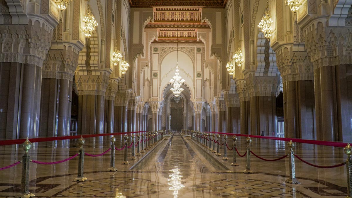 Inside the Hassan II Mosque in Casablanca - Morocco Itinerary