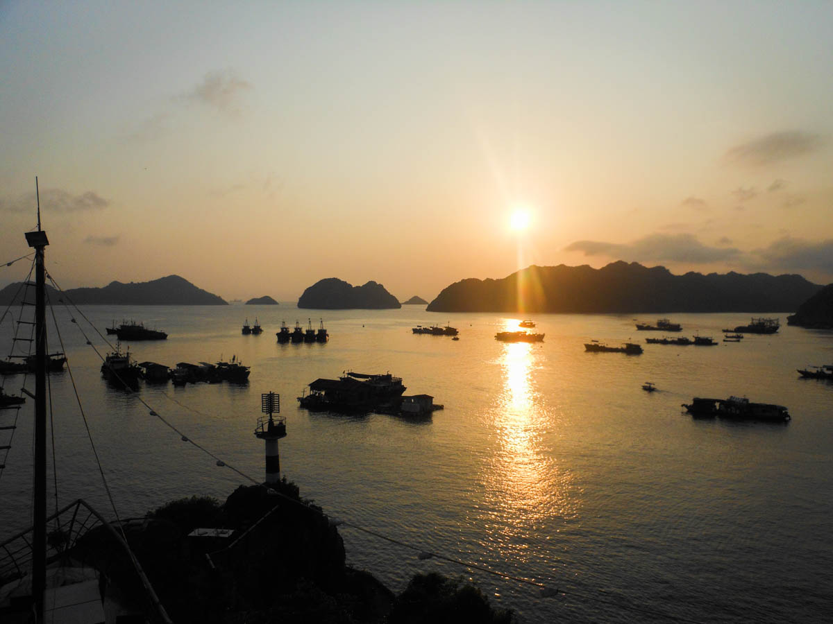 Sunrise at Halong Bay by Merine Chung - 58-year-old Singaporean Solo Backpacker