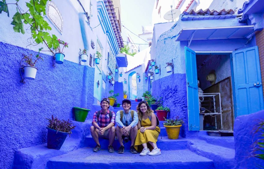 The Travel Intern Team at Chefchaouen in Morocco