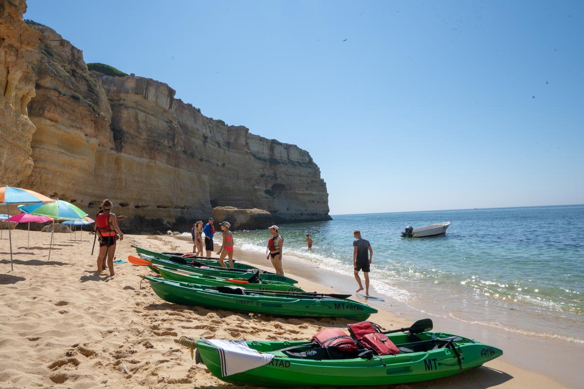 Beach along algarve coast - portugal itinerary