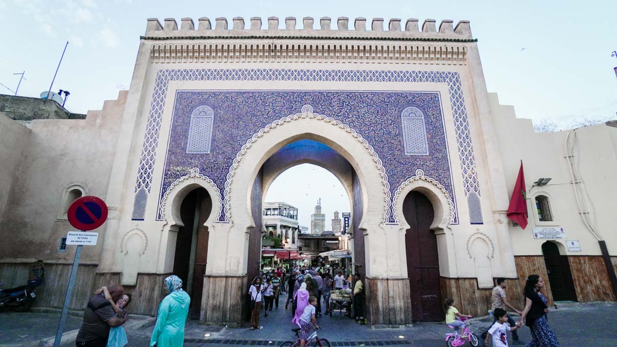 Blue Gate Bab Bou Jeloud in Fez - Morocco Itinerary