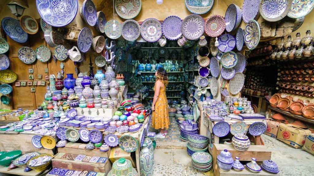 Ceramic Plate Store at the Henna Souk