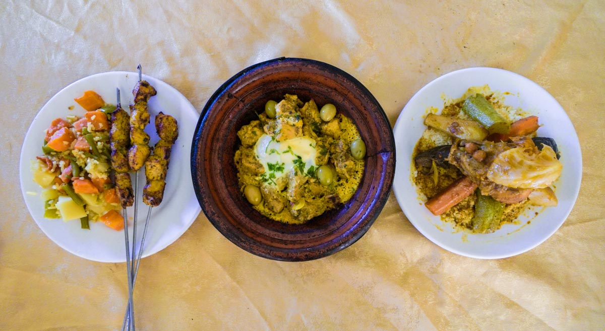 Lunch at one of the rest stops towards the Sahara Desert - Morocco Itinerary