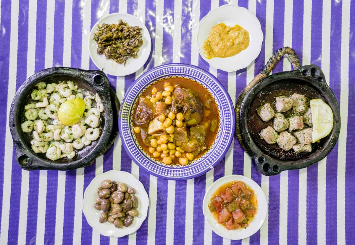 Moroccan Food Served at Bab Ssour in Chefchaouen - Morocco Itinerary