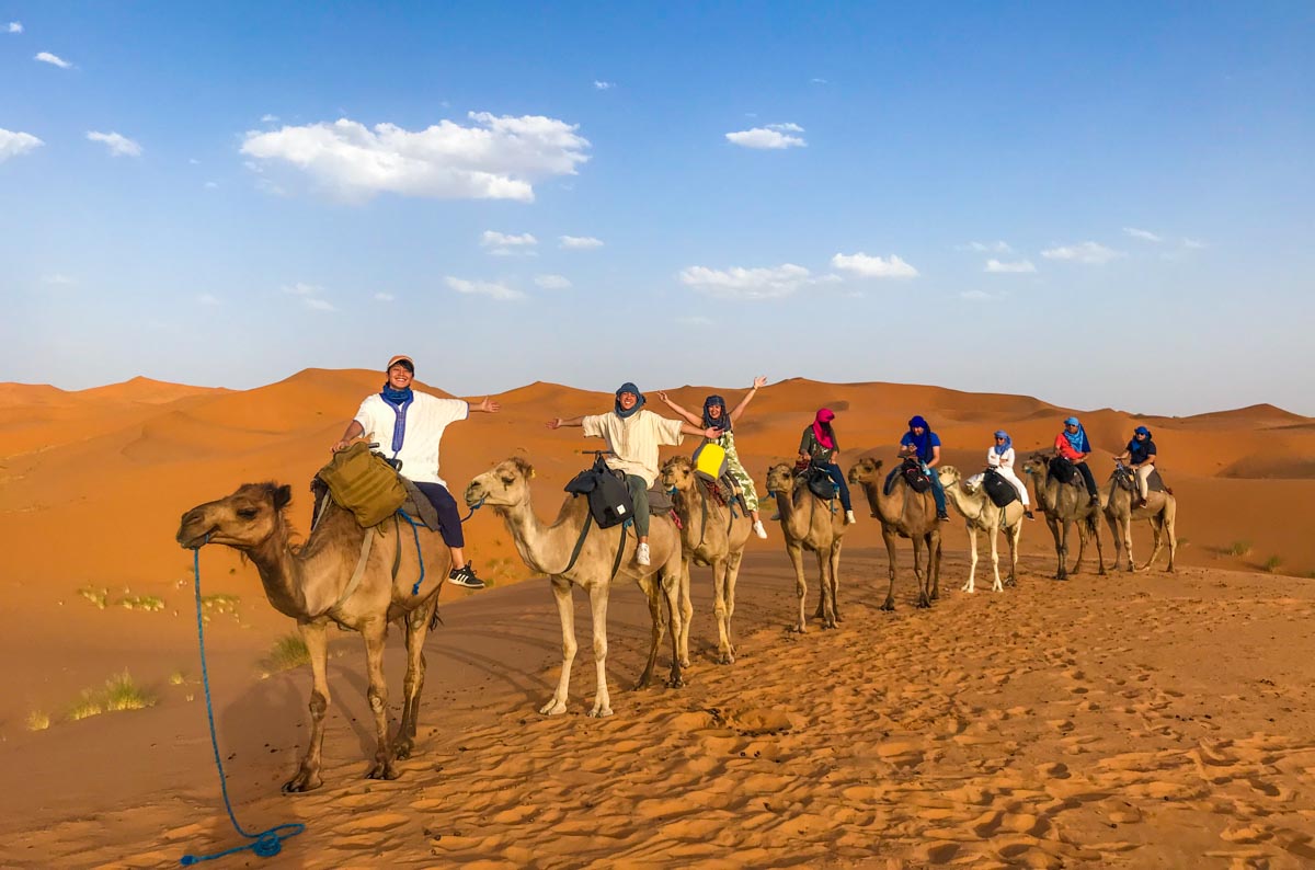 Our Camel Caravan in the Sahara Desert - Morocco Itinerary