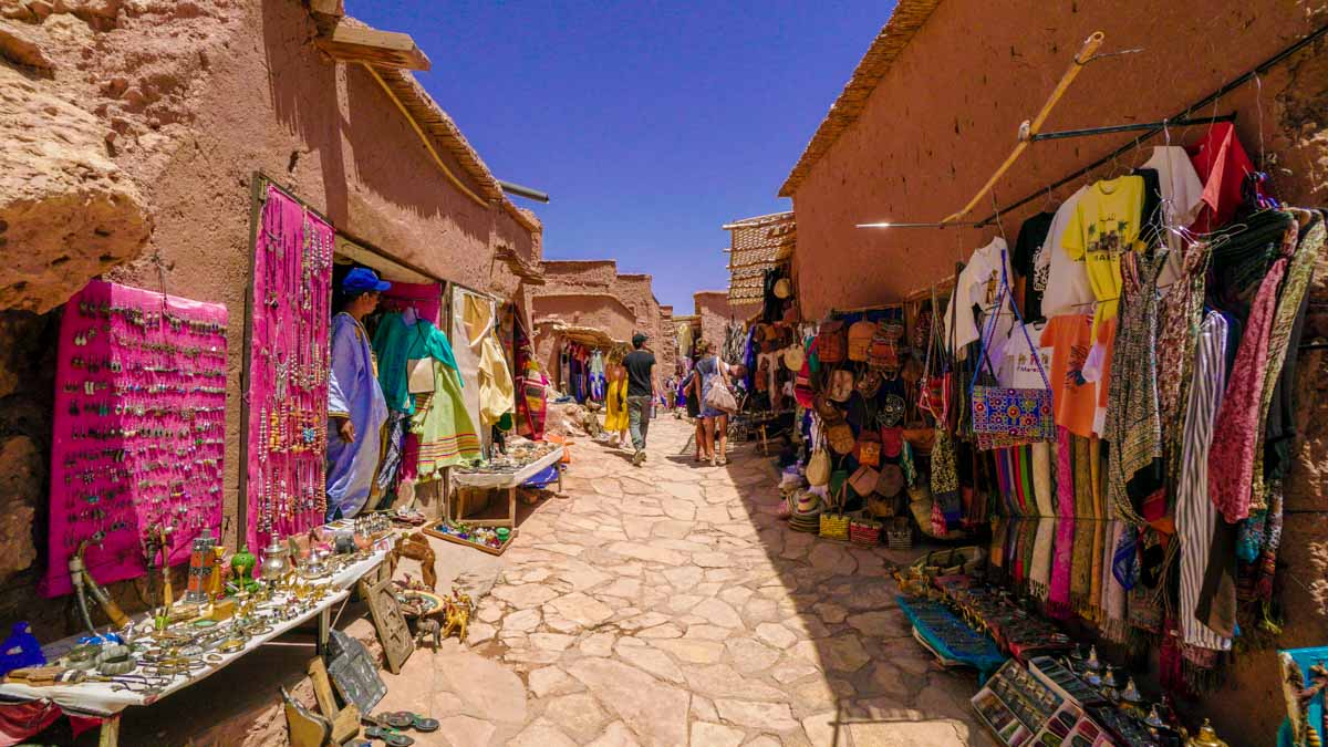 Shops Set Up At Ait Ben Haddou Desert Village - Morocco Itinerary