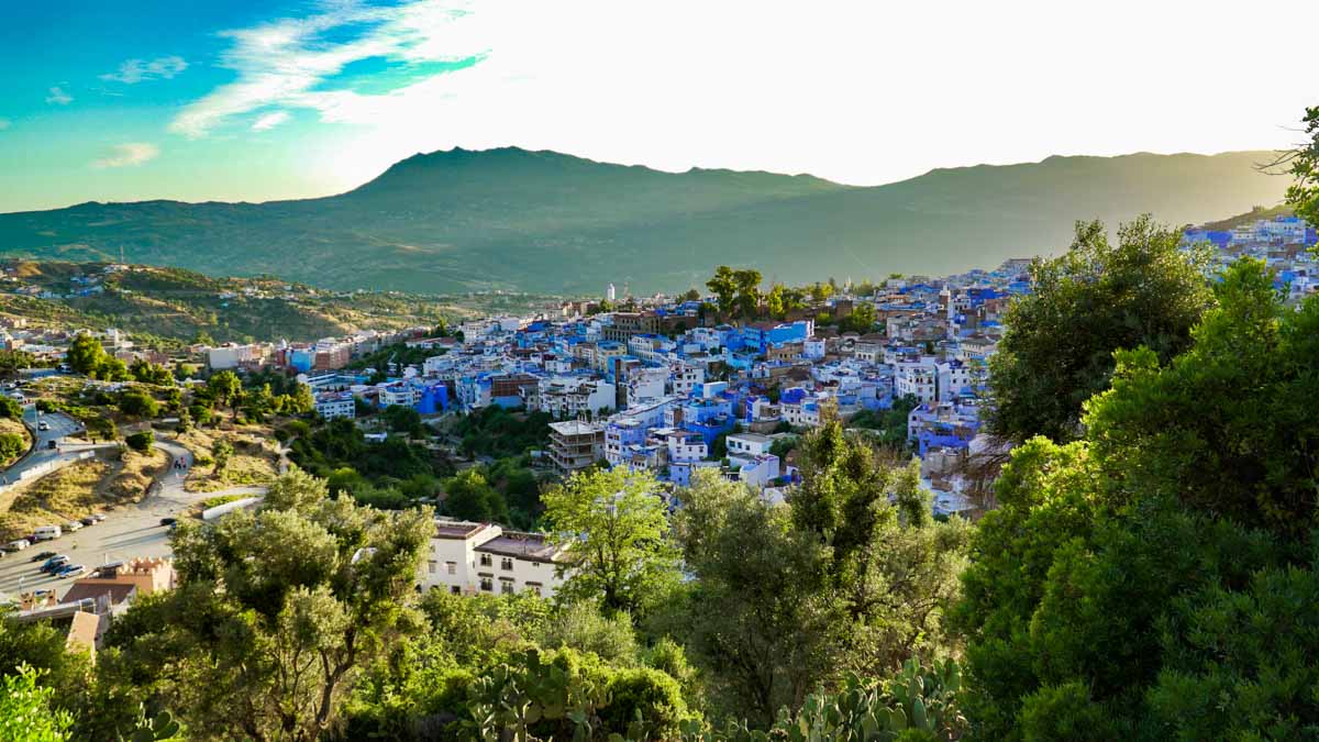 View of Chefchaouen Medina from Hilltop - Morocco Itinerary