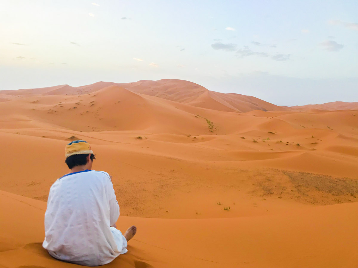 Watching the Sunset in the Sahara Desert - Morocco Itinerary