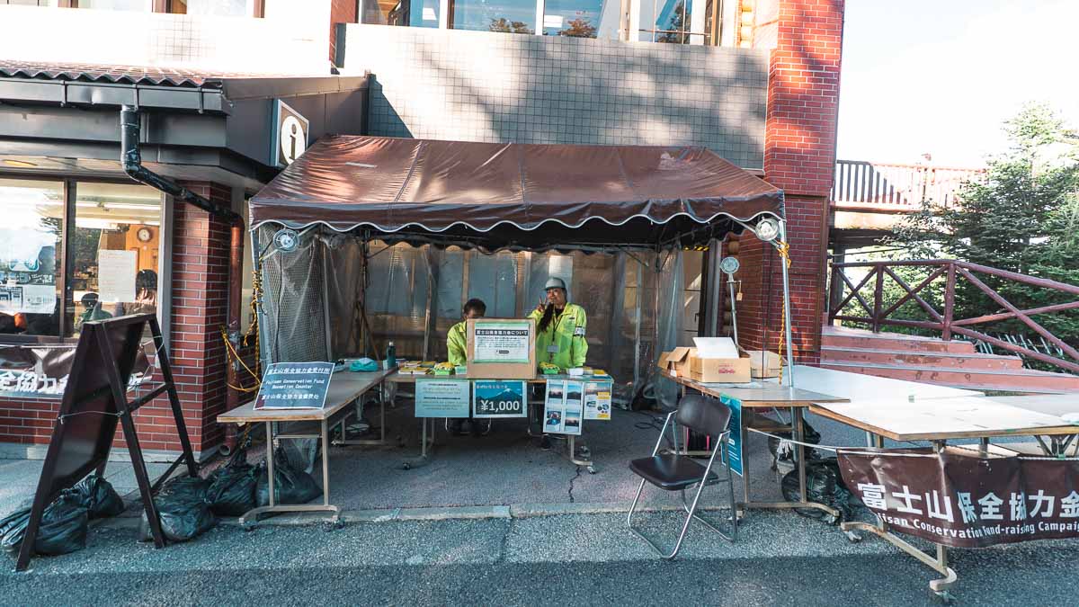 Climbing Mount Fuji - Entry Fee Station