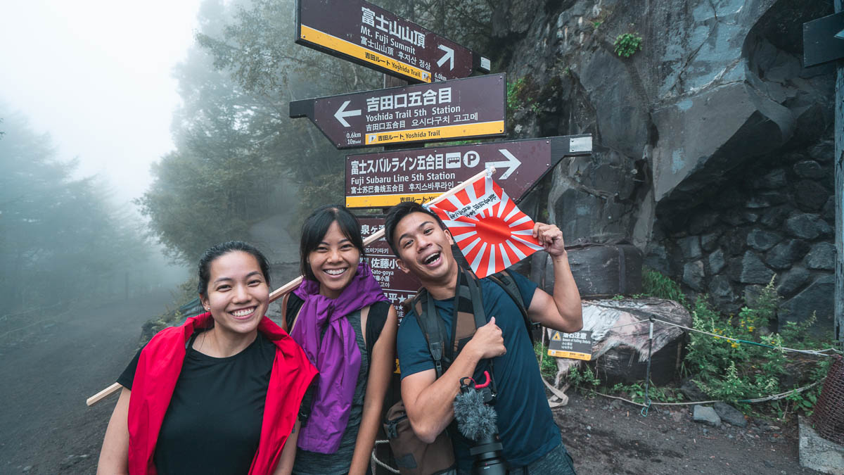 Climbing Mount Fuji - First Signage on Start of Hike