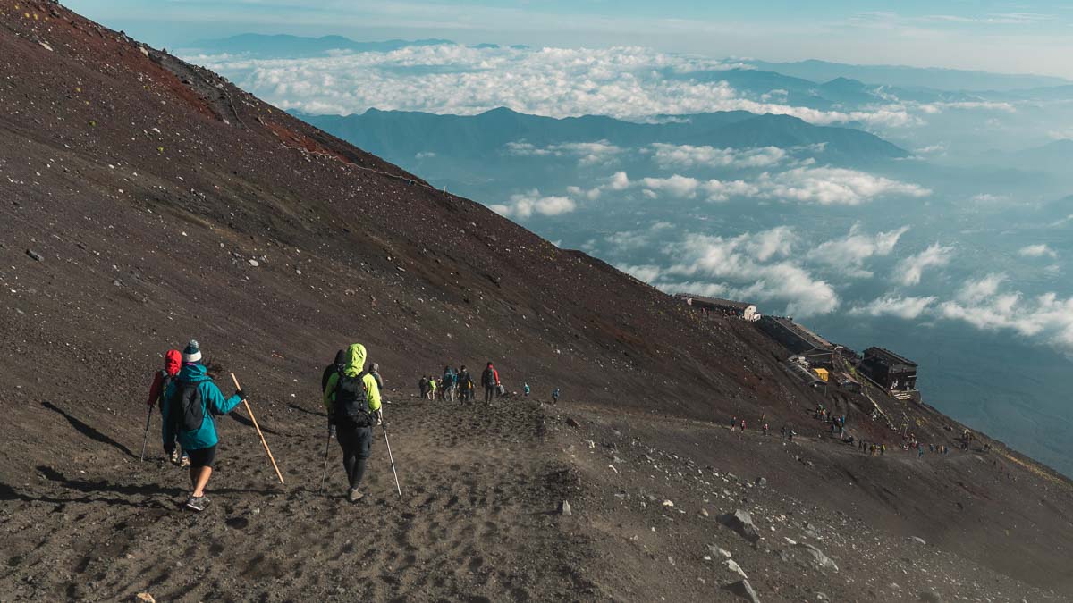 Climbing Mount Fuji - Sandy Terrain on Descent