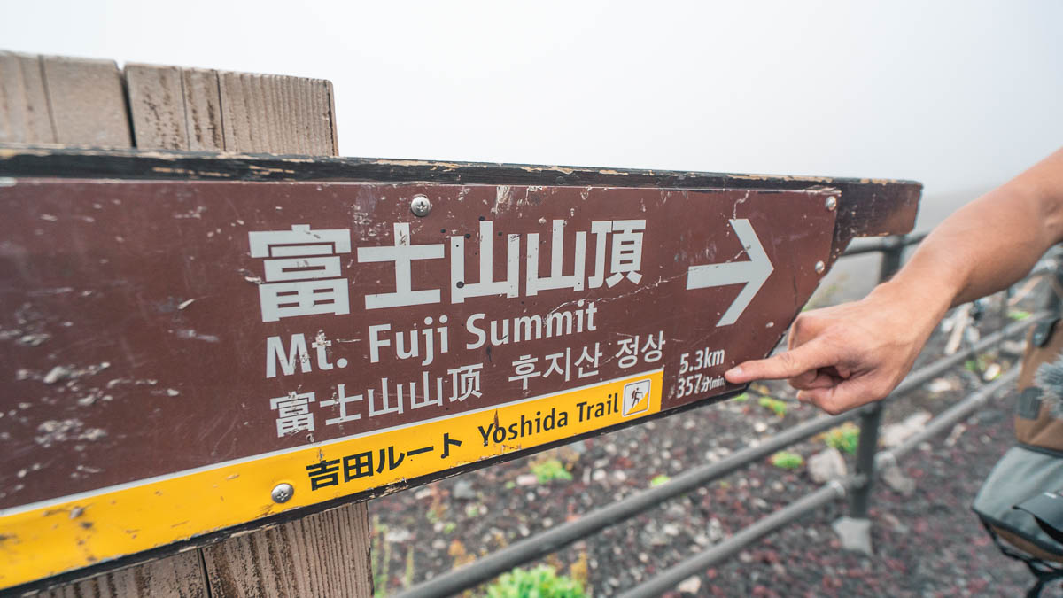 Climbing Mount Fuji - Signage Along the Hike
