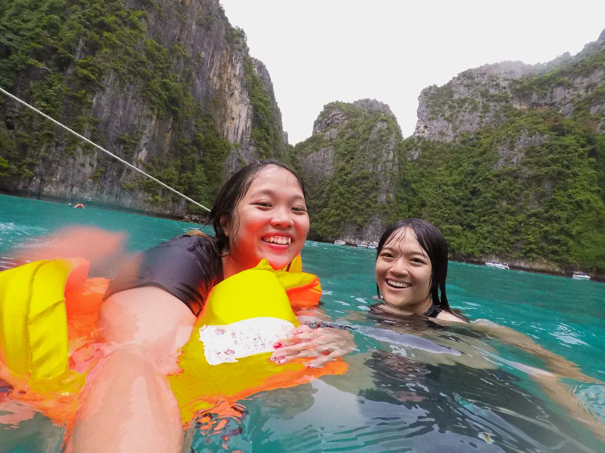 Swimming at Pileh Cove - TTI Ambassadors Boot Camp in Phuket