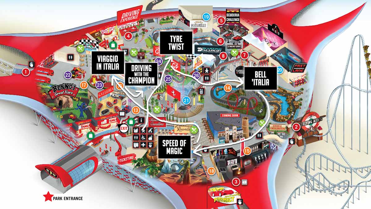 Ferrari World Chill Seekers Route - Ferrari World Guide