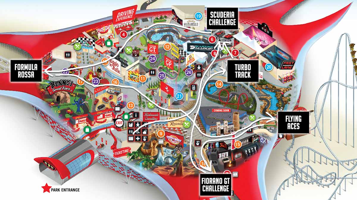 Ferrari World Thrill Seeker Route - Ferrari World Guide