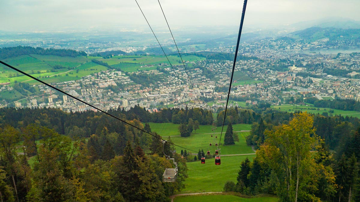 Pilatus Cable Car Lucerne View - Switzerland Swiss Travel Pass Guide