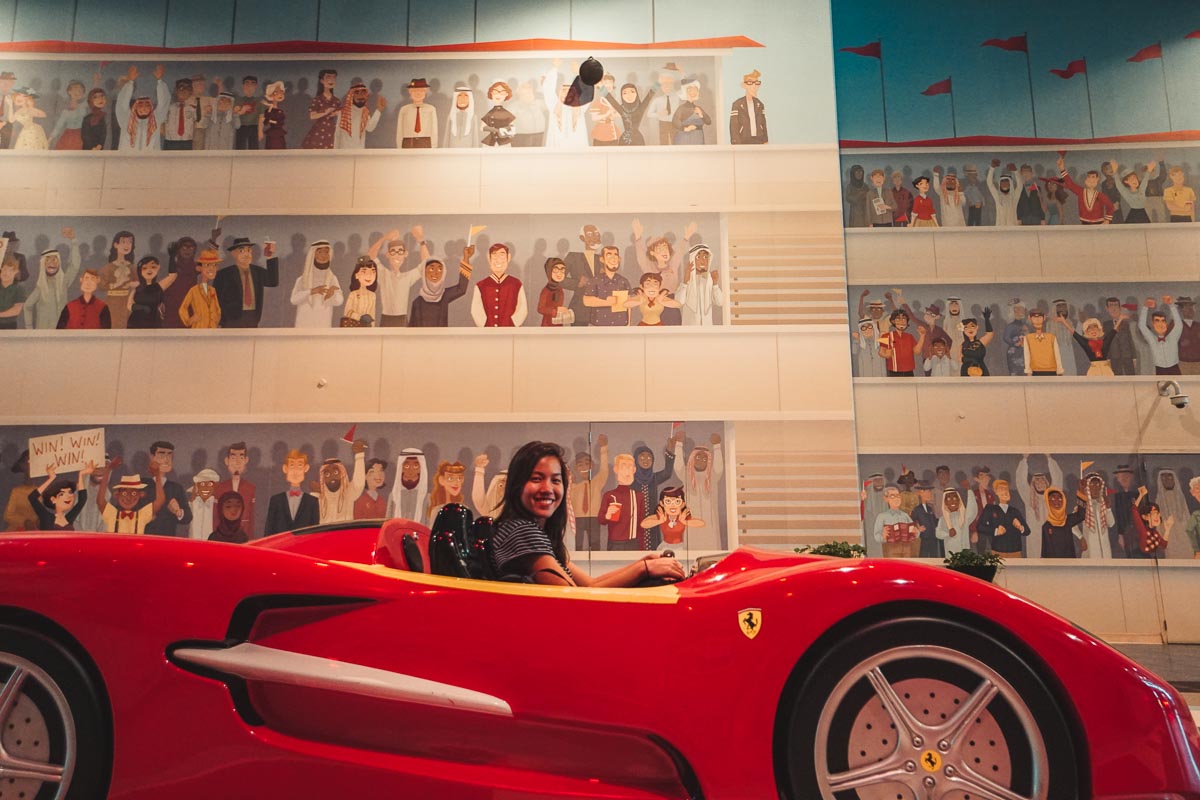 "Driving" around Ferrari World - Ferrari World Guide