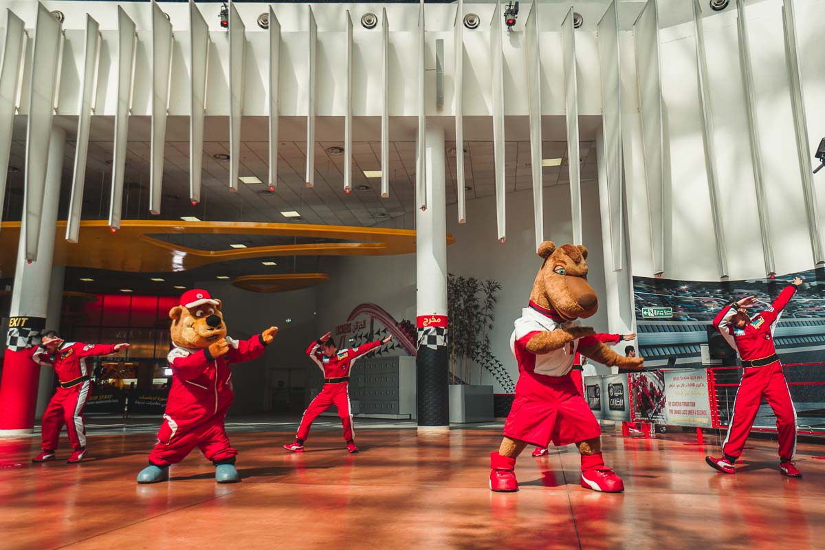 Ferrari World Mascots Dance Performance - Ferrari World Guide