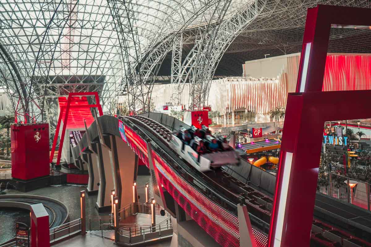 Turbo Track Rollercoaster Ride at Ferrari World - Ferrari World Guide