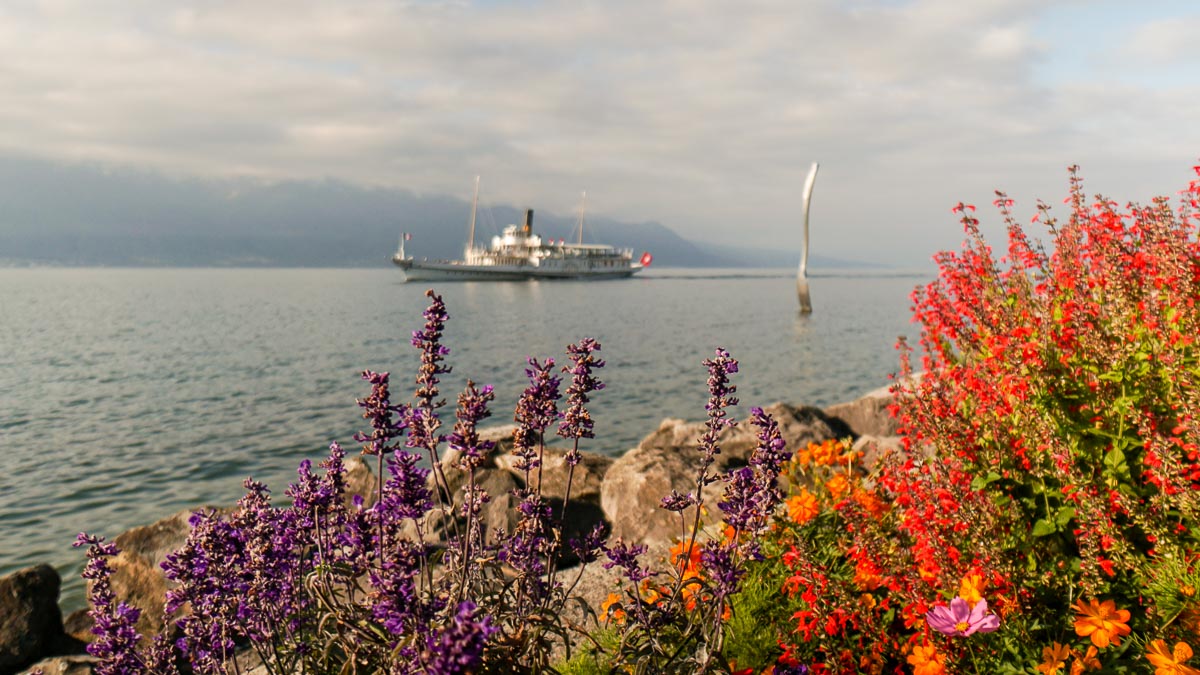 Vevey Big Fork in Lake Geneva - Switzerland Swiss Travel Pass Guide