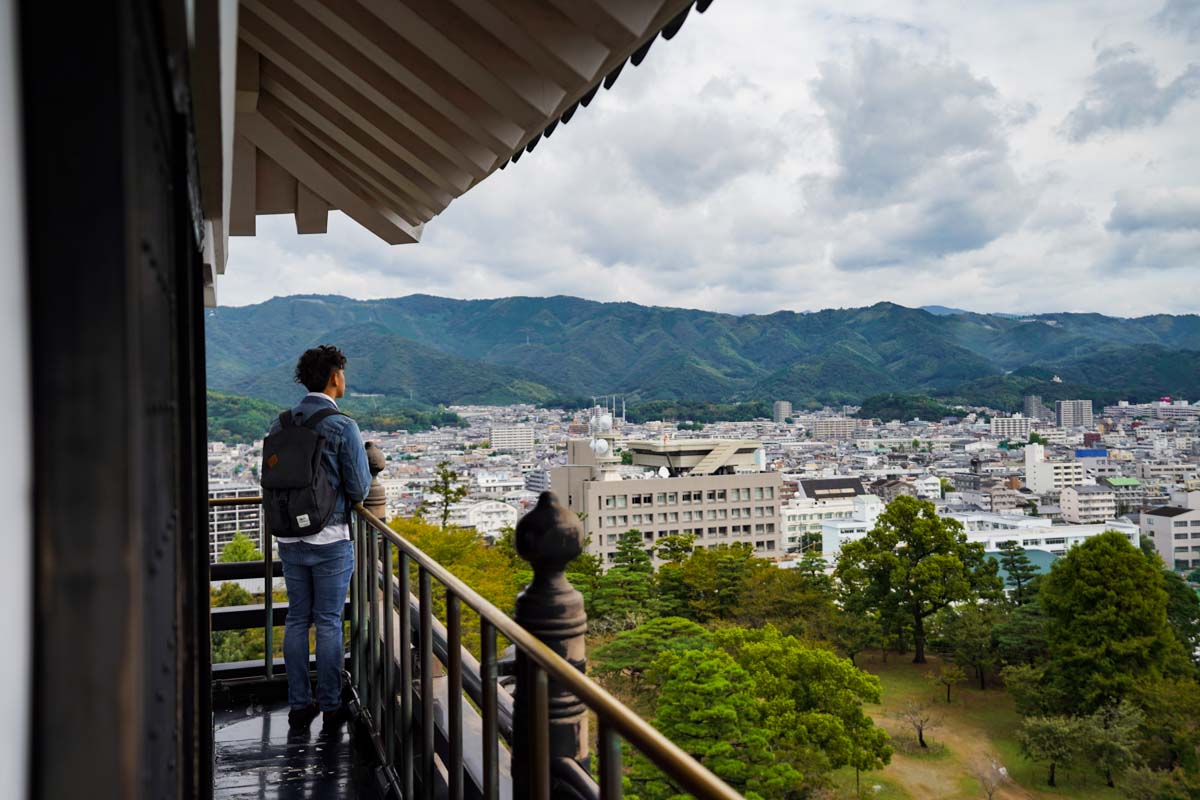 View from top observation deck of Kochi Castle - Things to do in Kochi Japan