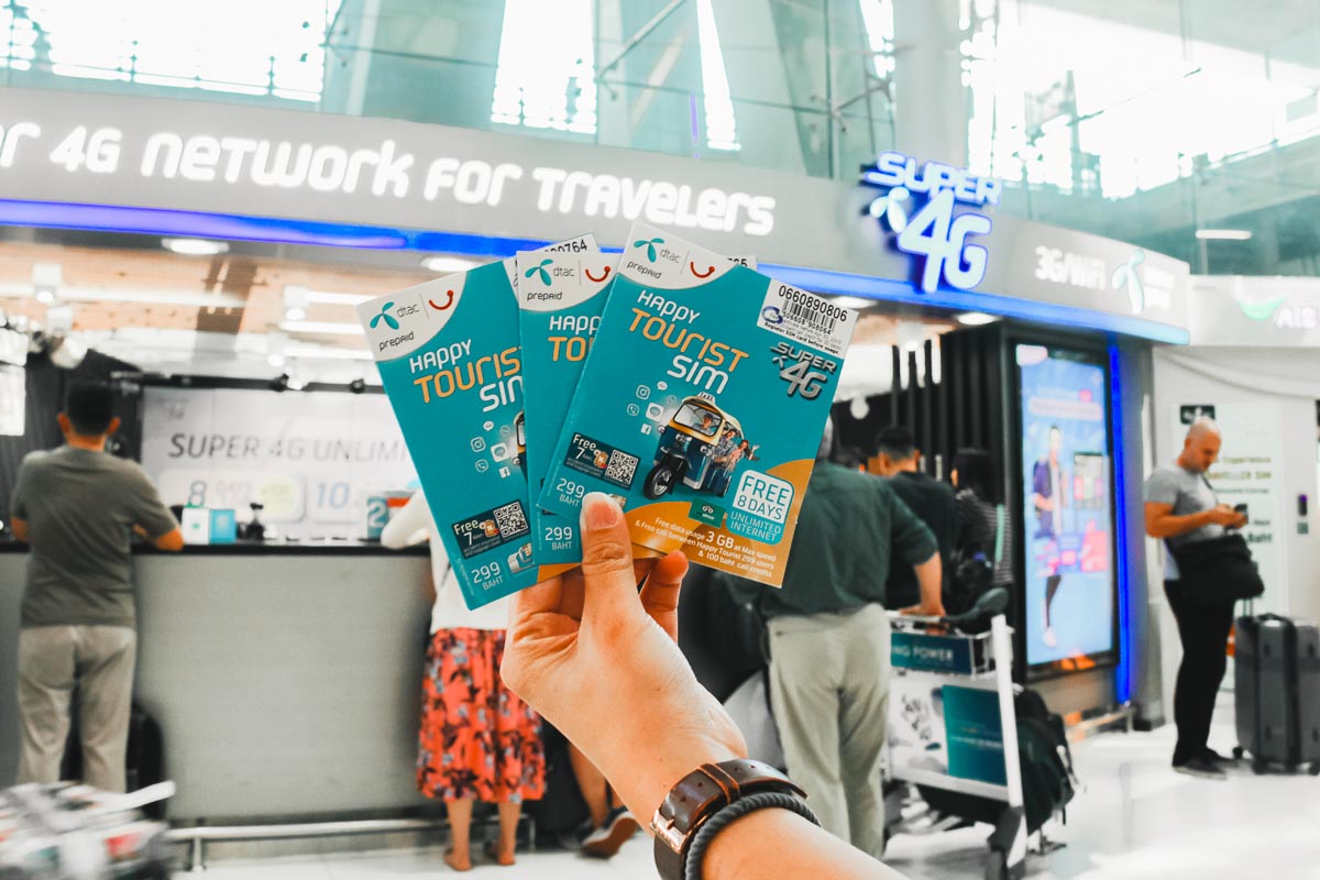 Collecting Happy Tourist Local SIM cards - Bangkok Itinerary