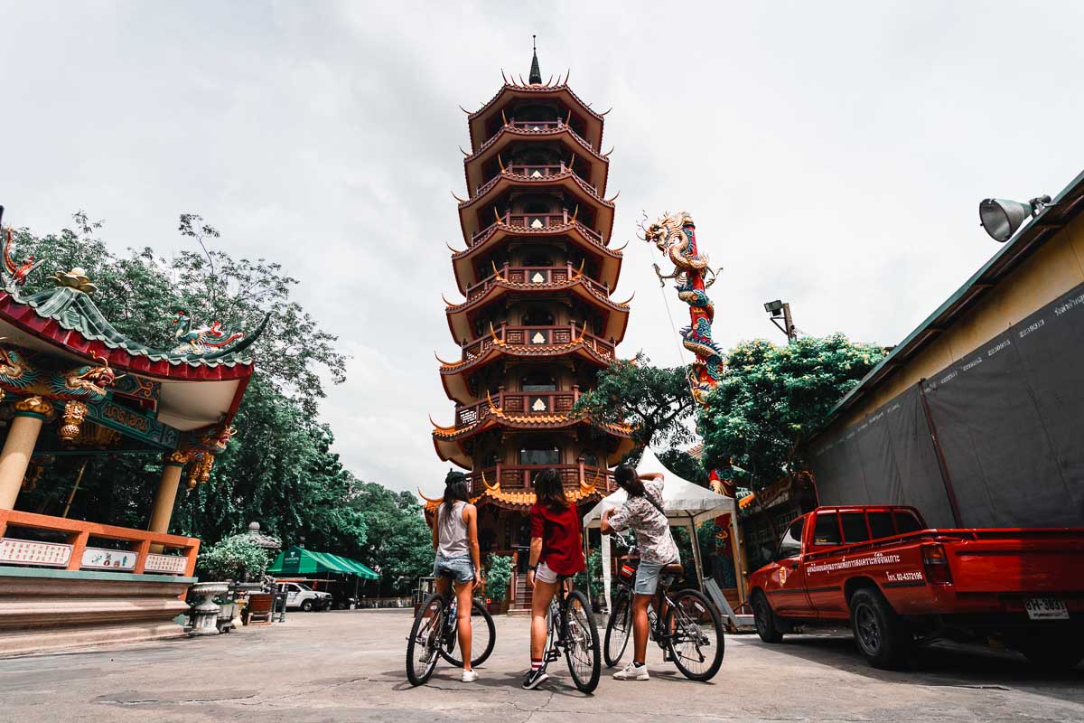Cycling to Chee Chin Khor Temple - Bangkok Itinerary