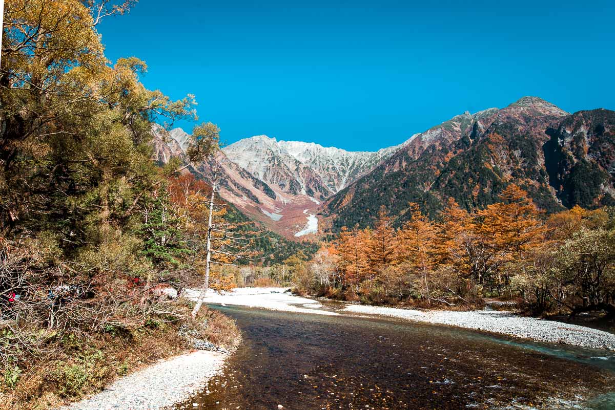Japanese alps in Kamikochi in the autumn - 13 Reasons To Visit Nagano Even When It's Not Winter Ski Season - Scenic Gems in Kamikochi and Norikura