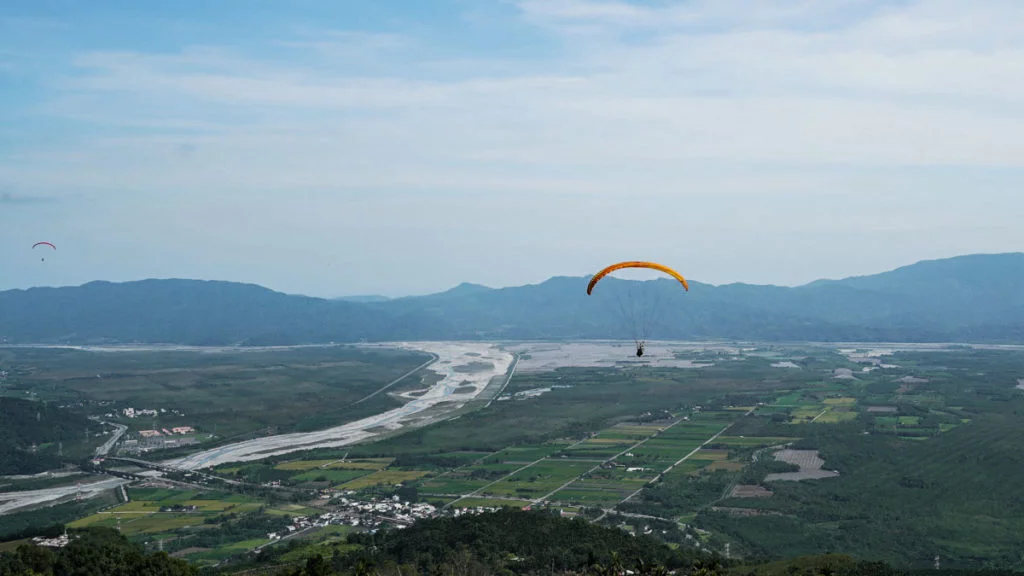 Eastern Taiwan Itinerary - Hualien paragliding over east rift valley