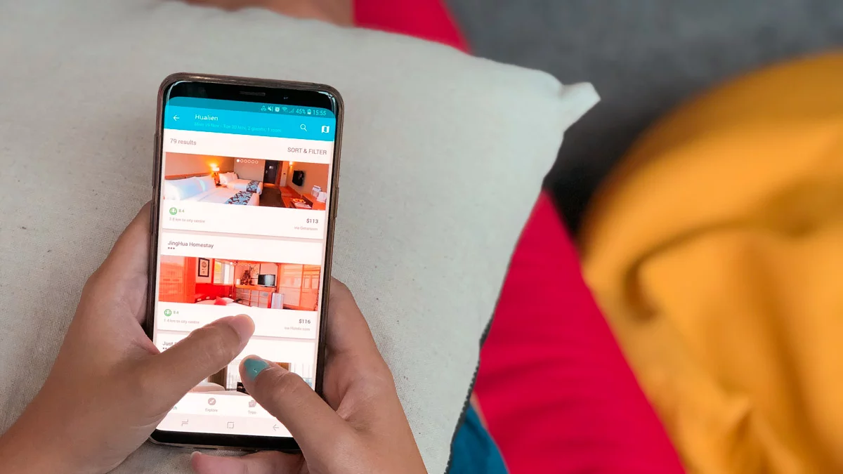 Skyscanner app hotel choices - Eastern Taiwan Itinerary