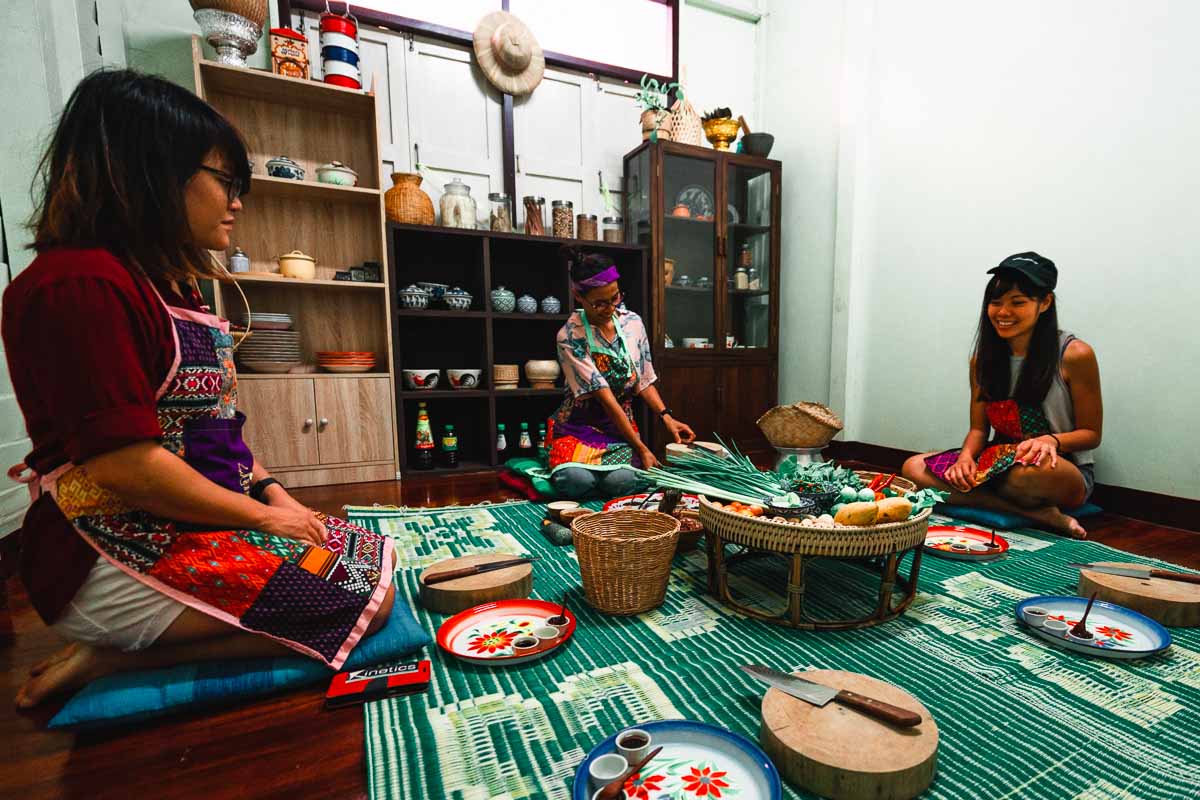 Preparing Ingredients for Cooking Class - Bangkok Itinerary