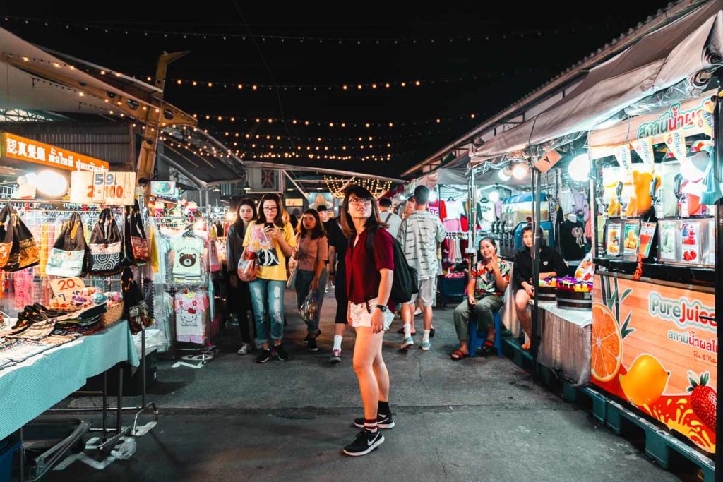 Walking through Ratchada Rod Fai Night Market - Where to stay in Bangkok