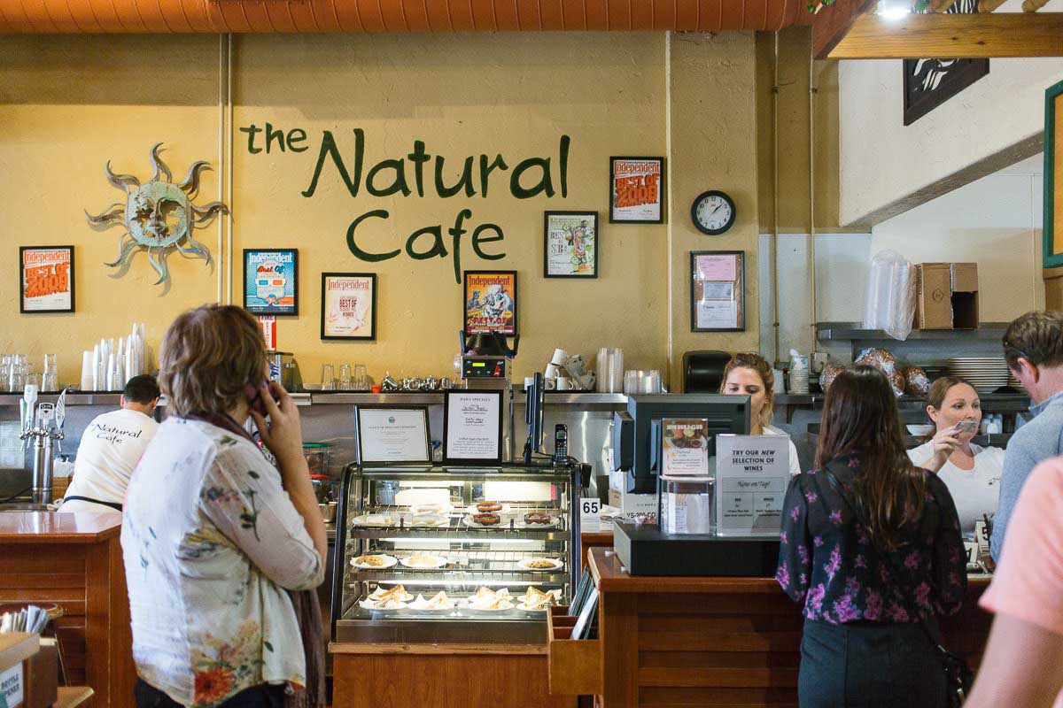 Buying Food at The Natural Cafe - SF to LA Road Trip Itinerary