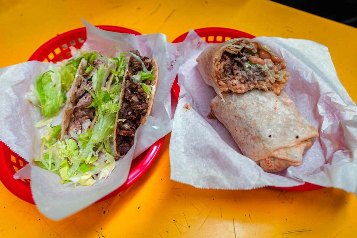 Eating Mexican Food at Tacqueria El Farolito - SF to LA Road Trip Itinerary