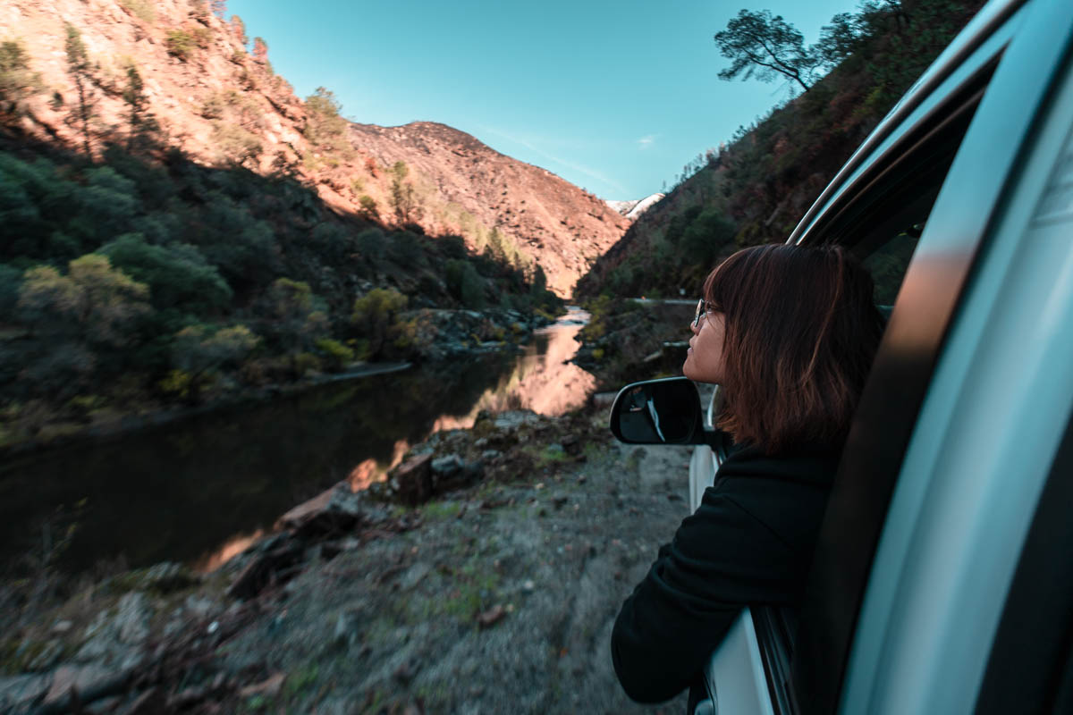 Enjoying the Scenery from the Car at Yosemite National Park - SF to LA Road Trip Itinerary