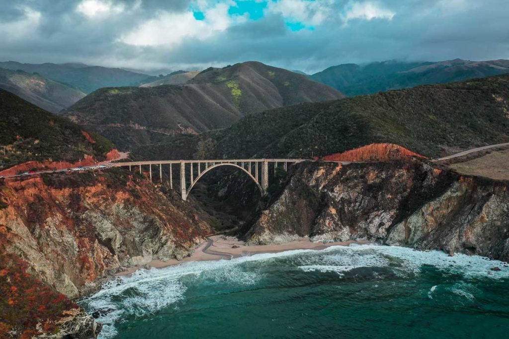 Gazing at Bixby Creek Bridge at Big Sur - SF to LA Road Trip Itinerary