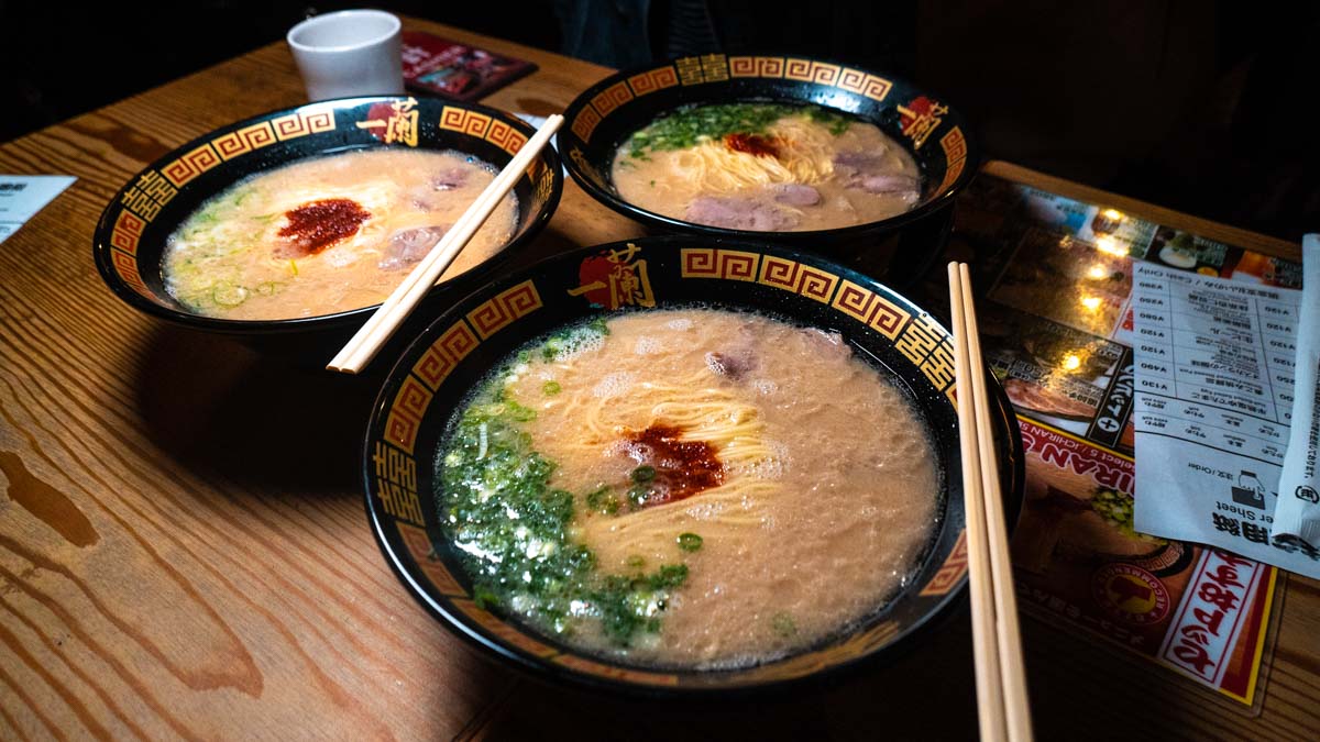 Ichiran ramen in Fukuoka